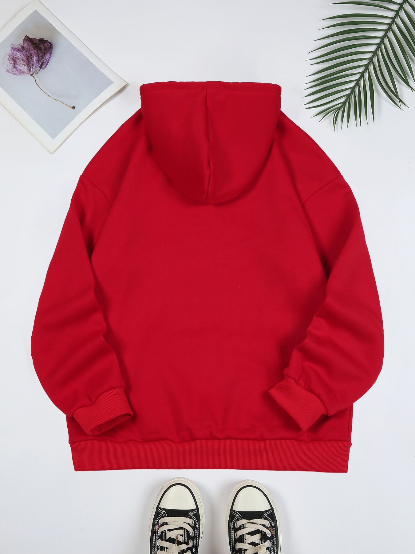 Letter Print Kangaroo Pocket Drawstring Hooded Sweatshirt, Long Sleeve Pullover Casual Hoodie, Women's Clothing