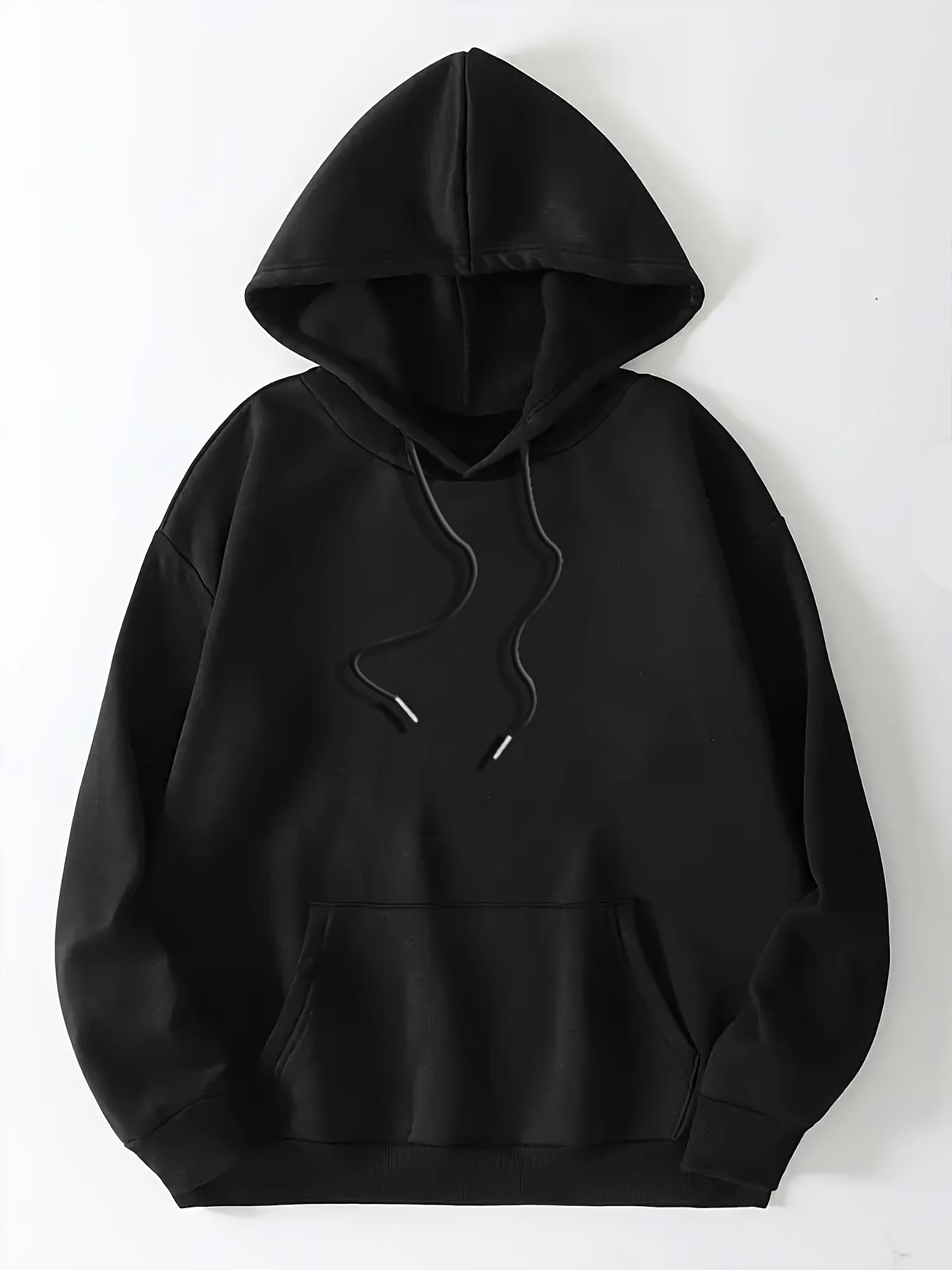 Art Letter & Goose Print Hoodie, Casual Kangaroo Pocket Long Sleeve Drawstring Hoodie For Fall & Winter, Women's Clothing