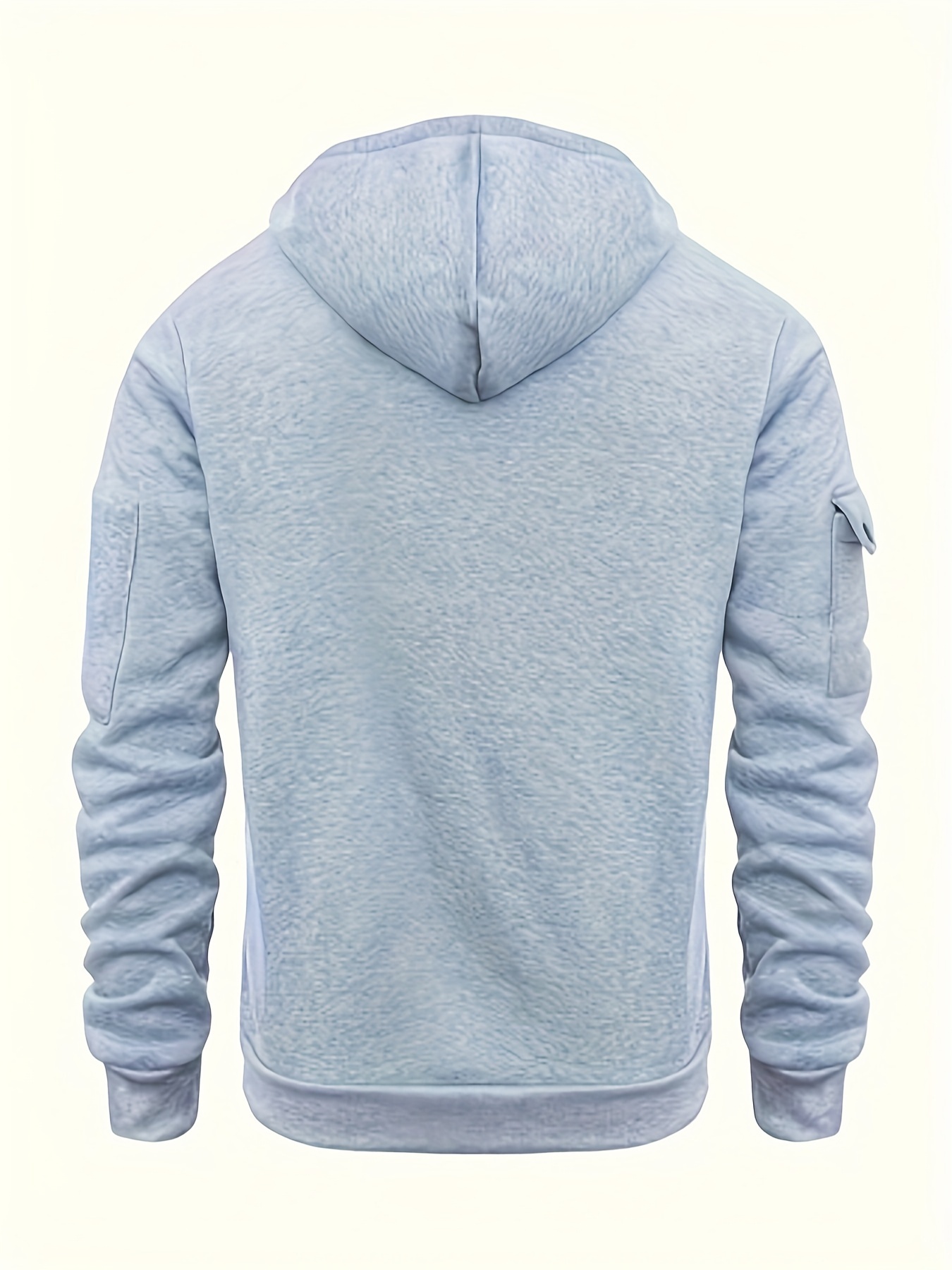 Men's Quarter-Zip Hoodie With Pockets, Men's Spring And Autumn Fashionable Pullover