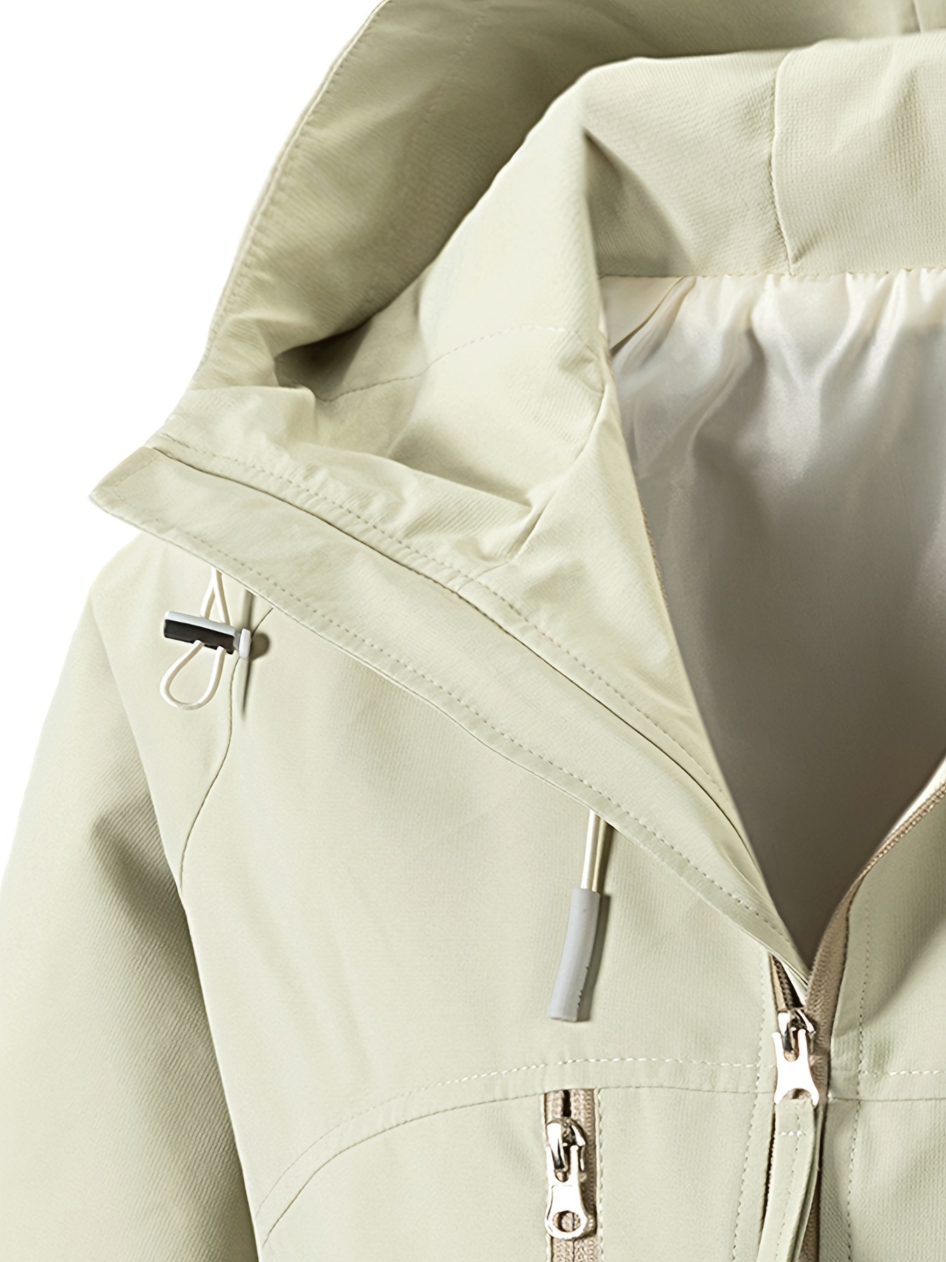 Men's Casual Zip-Up Hooded Jacket, Breathable Lightweight Multi-Pocket Jacket For Spring\u002FFall Outdoor Activity