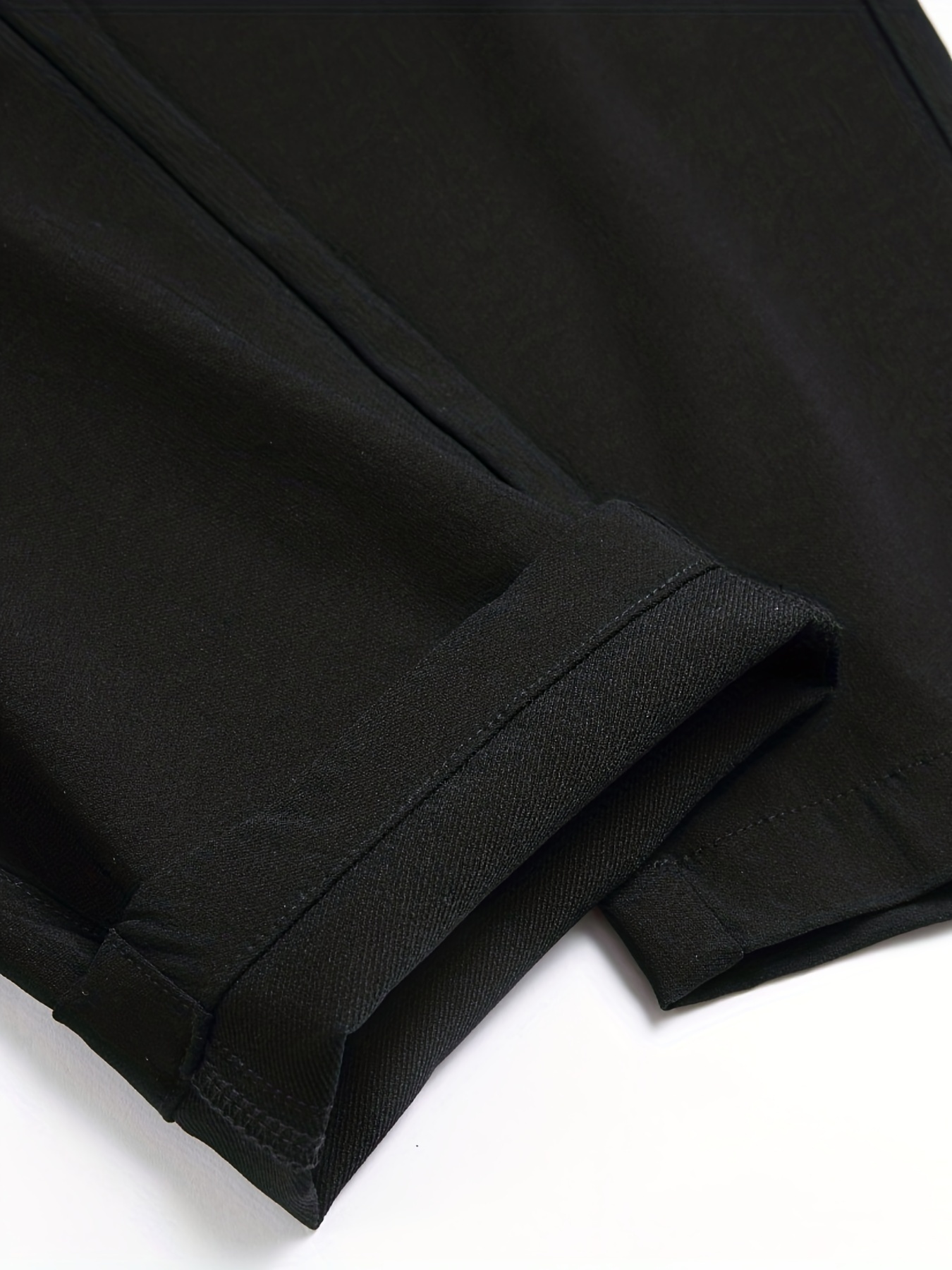 2pcs Solid Casual Pants For Men, Mid Waist Mid Stretch Cargo Pants With Flap Pockets, Male's Versatile Bottoms For All Seasons Hiking And Outdoors Activities