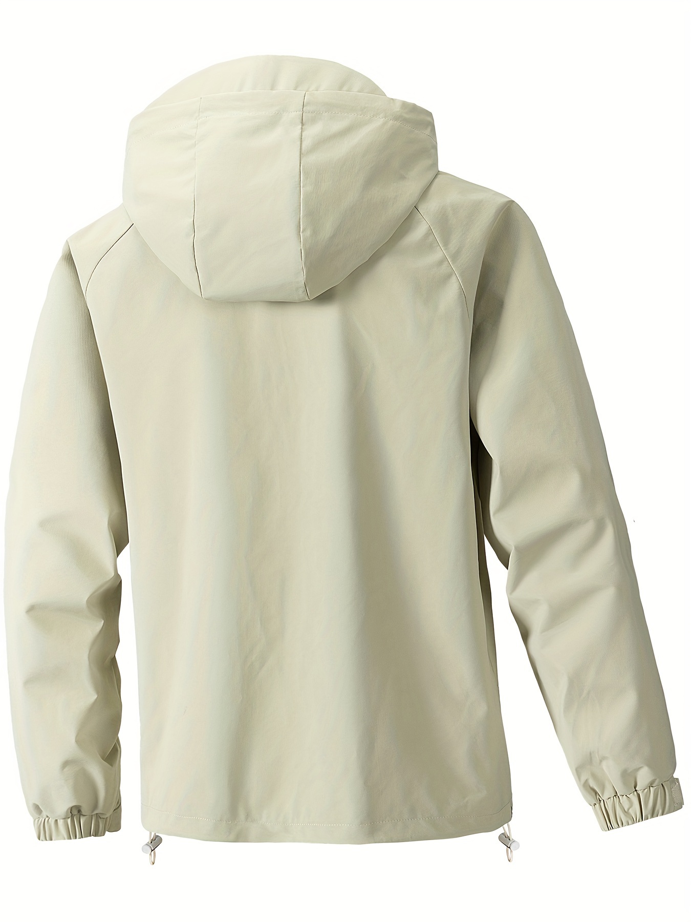 Men's Casual Zip-Up Hooded Jacket, Breathable Lightweight Multi-Pocket Jacket For Spring\u002FFall Outdoor Activity