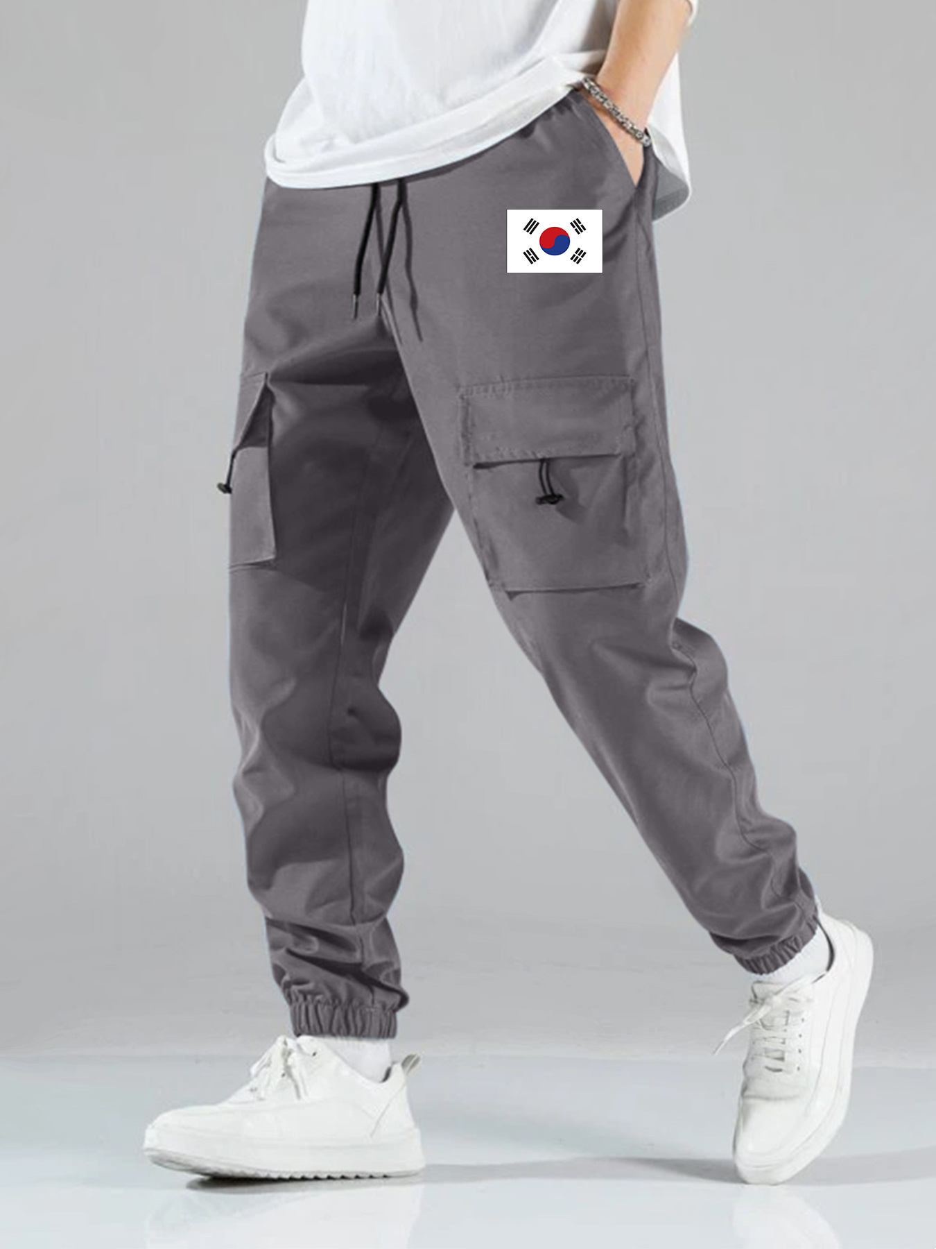 German Flag-Inspired Men's Casual Cargo Pants - Stylish & Comfortable, Perfect for All Seasons