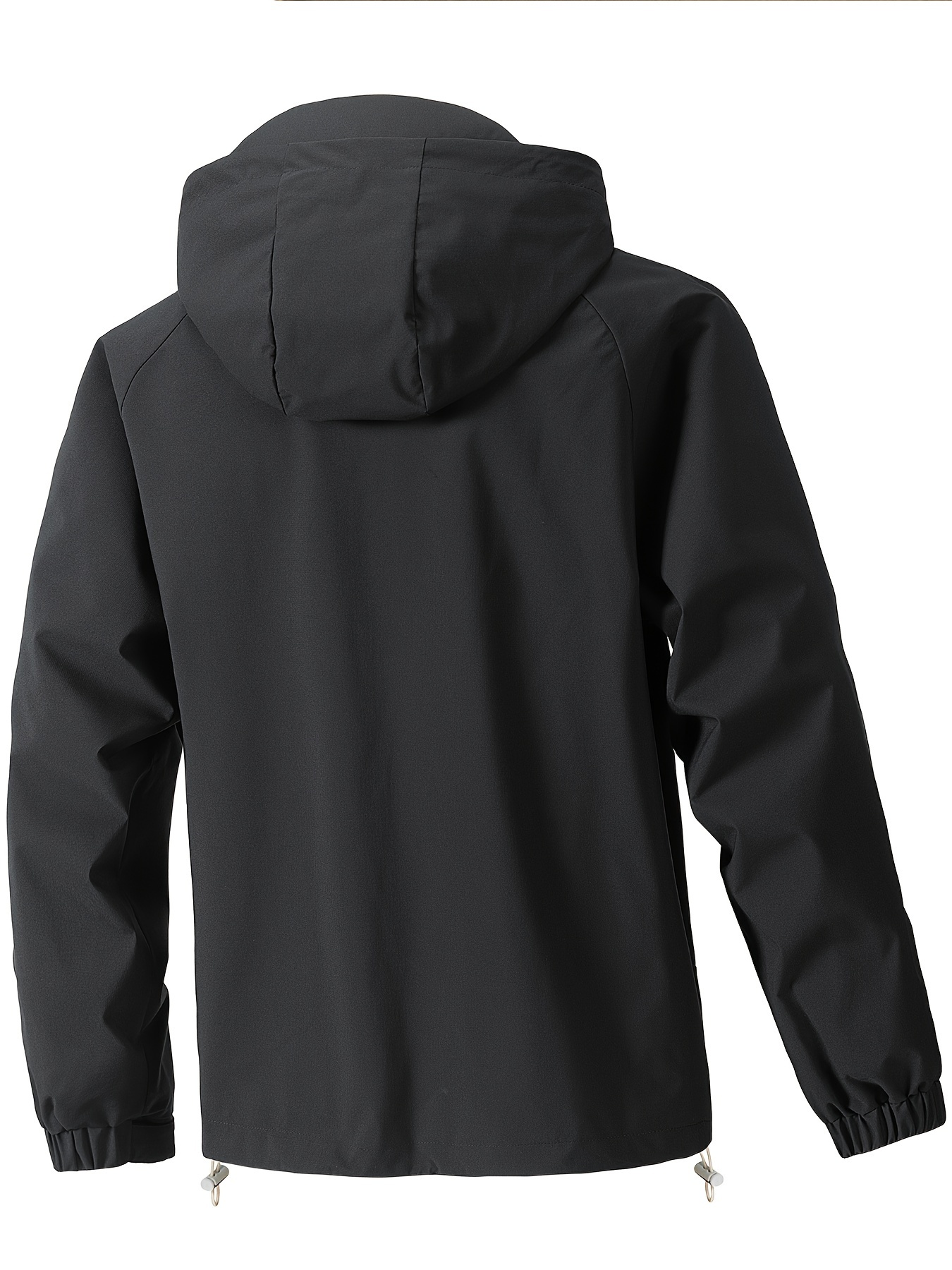 Men's Casual Zip-Up Hooded Jacket, Breathable Lightweight Multi-Pocket Jacket For Spring\u002FFall Outdoor Activity