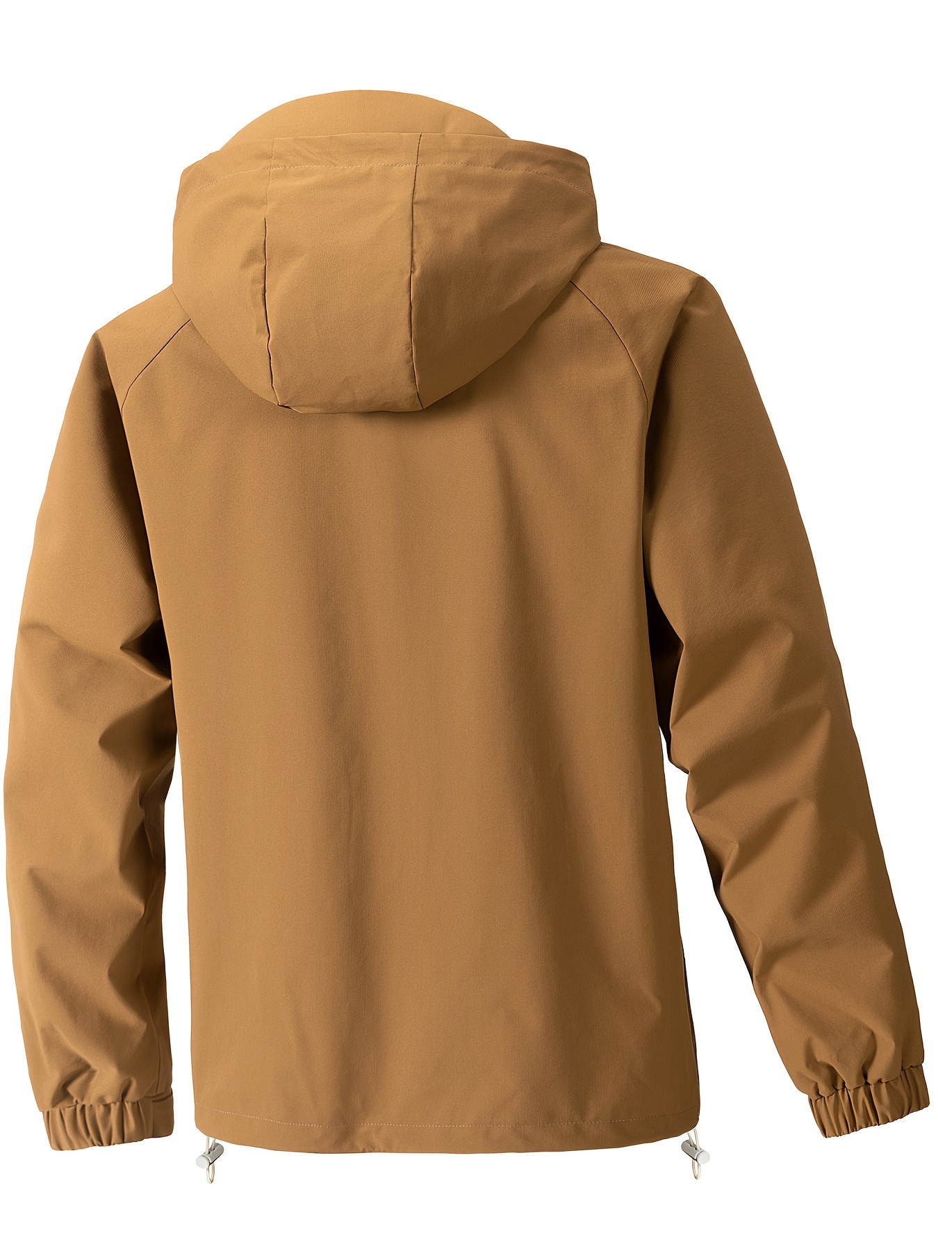 Men's Casual Zip-Up Hooded Jacket, Breathable Lightweight Multi-Pocket Jacket For Spring\u002FFall Outdoor Activity