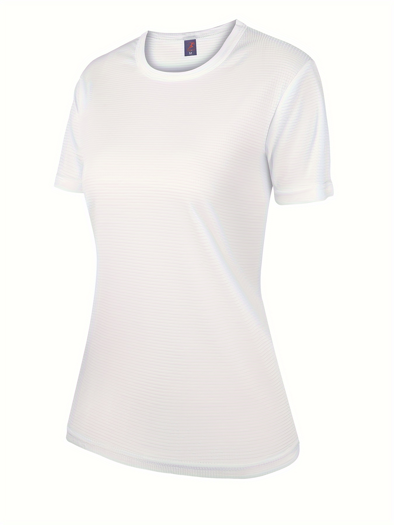 6 Pack Quick Dry Athletic T-shirt, Casual Crew Neck Short Sleeve Basic T-shirt, Women's Clothing