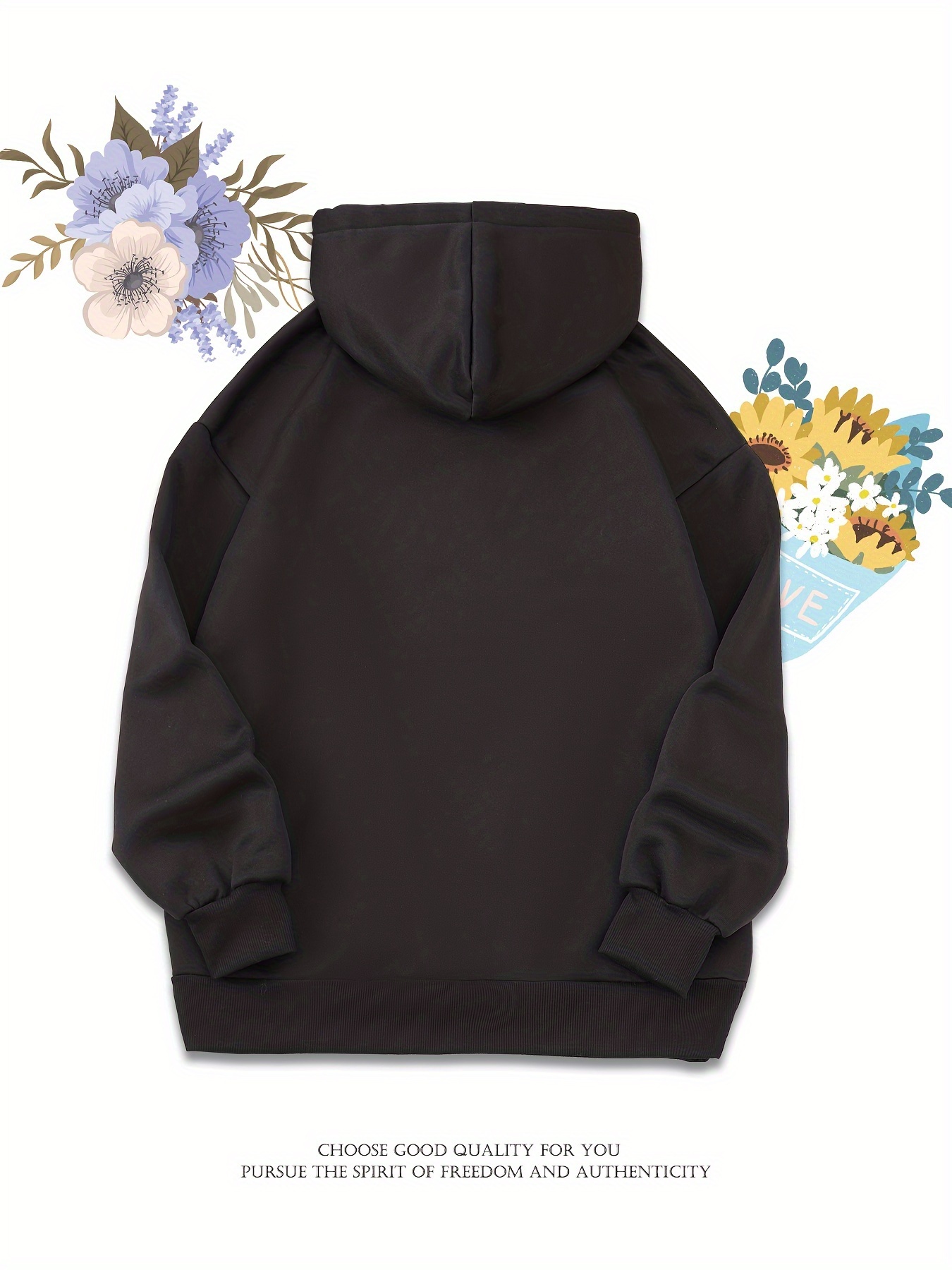 Cartoon Panda Print Drawstring Hooded Sweatshirt, Long Sleeves Kangaroo Pocket Casual Hoodie, Women's Activewear