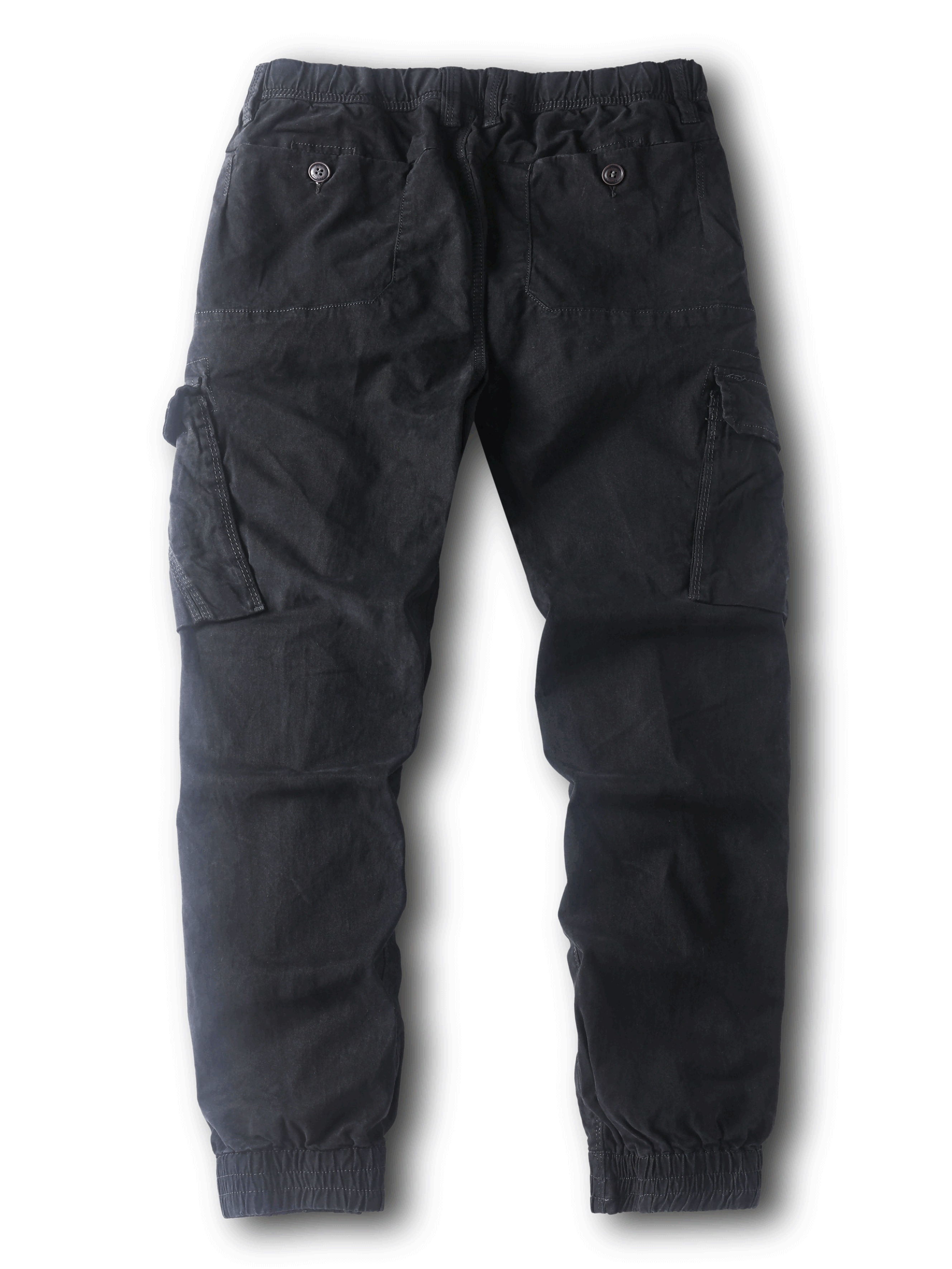 Men's Solid Cargo Pants With Multi Pockets, Causal Cotton Trousers For Outdoor Activities