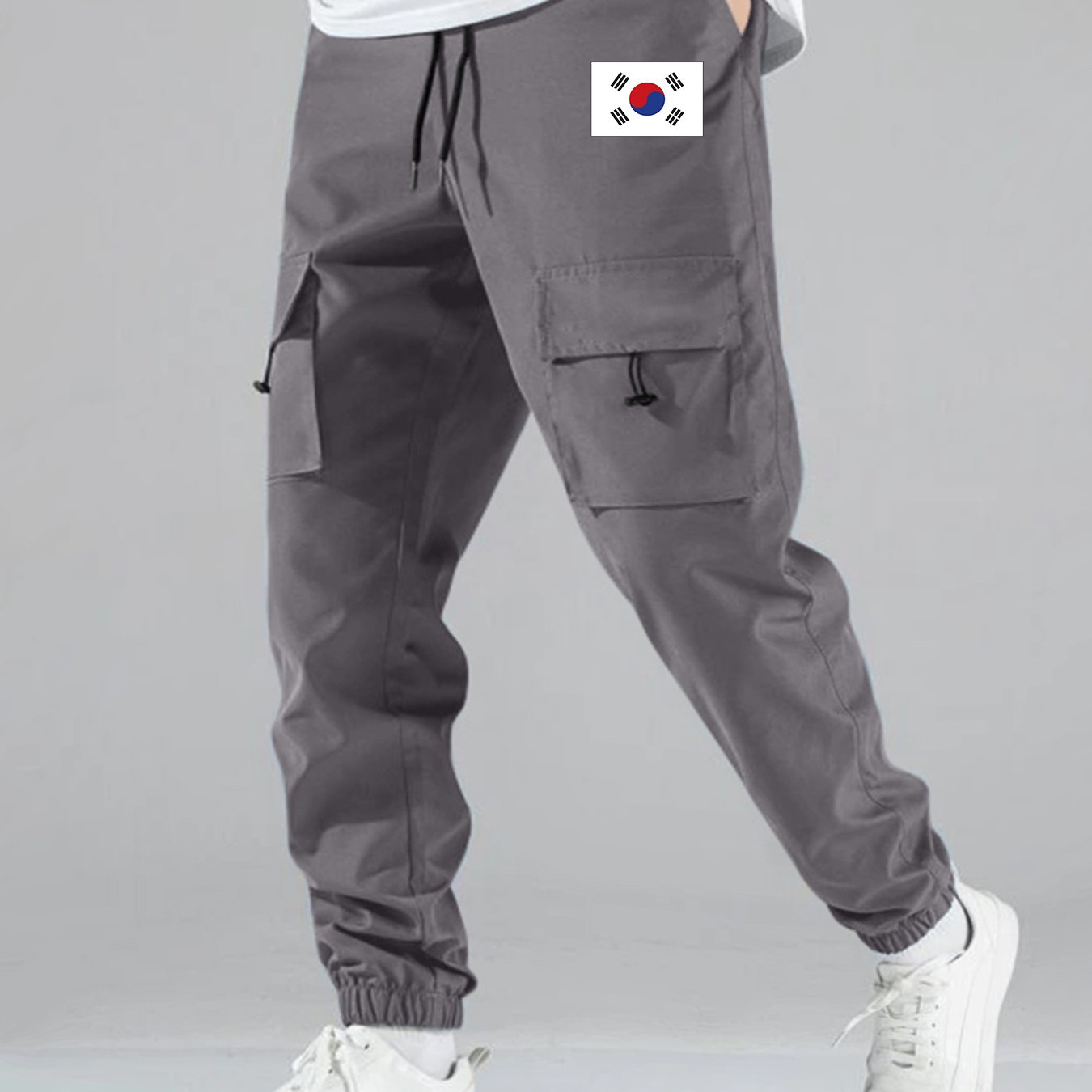 German Flag-Inspired Men's Casual Cargo Pants - Stylish & Comfortable, Perfect for All Seasons