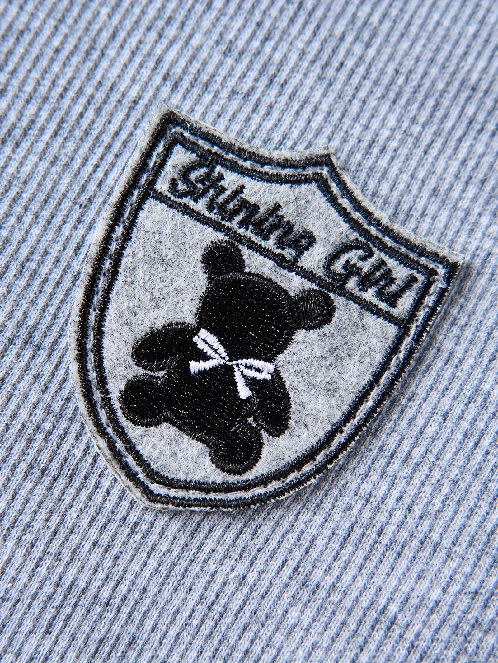 Button Front Patch Collar T-Shirt, Casual Short Sleeve Crop Top For Spring & Summer, Women's Clothing