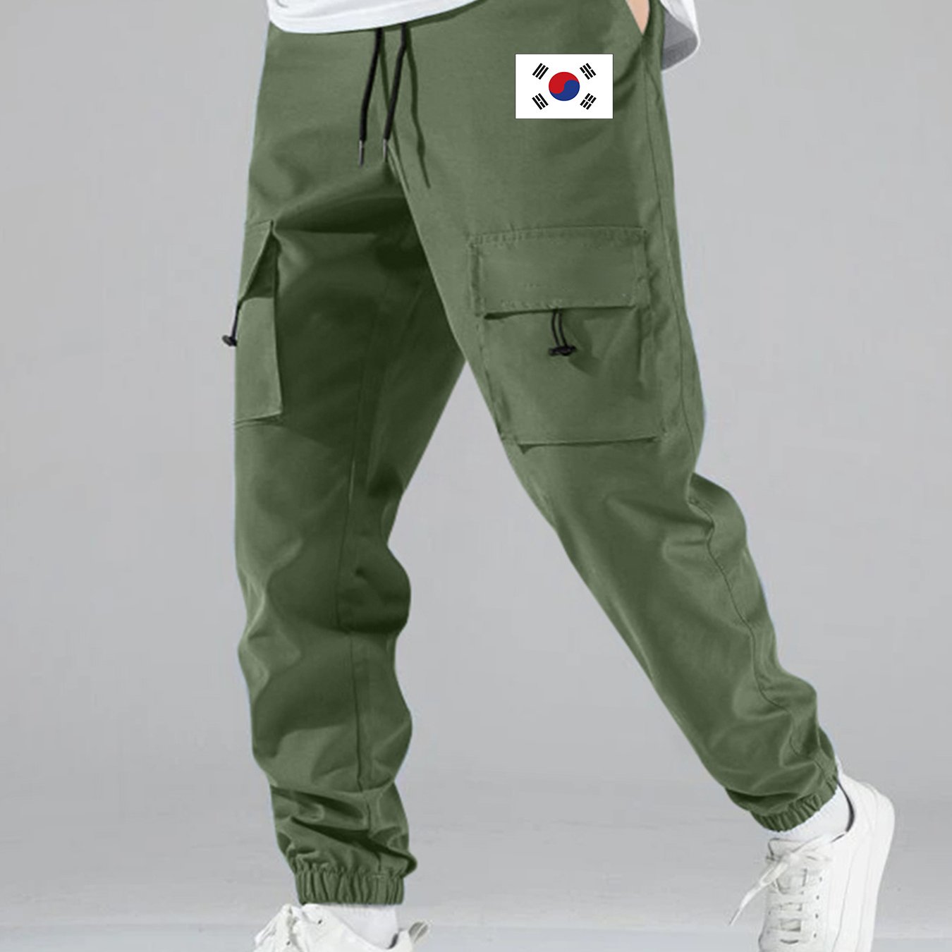 German Flag-Inspired Men's Casual Cargo Pants - Stylish & Comfortable, Perfect for All Seasons