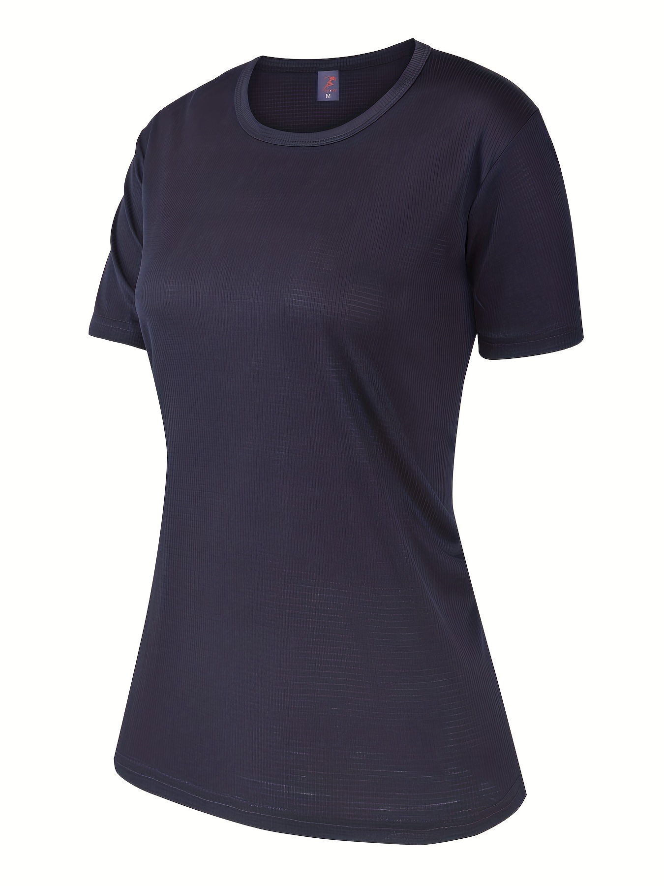 6 Pack Quick Dry Athletic T-shirt, Casual Crew Neck Short Sleeve Basic T-shirt, Women's Clothing