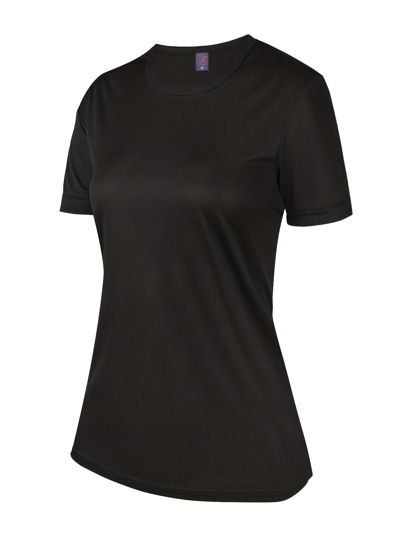 6 Pack Quick Dry Athletic T-shirt, Casual Crew Neck Short Sleeve Basic T-shirt, Women's Clothing