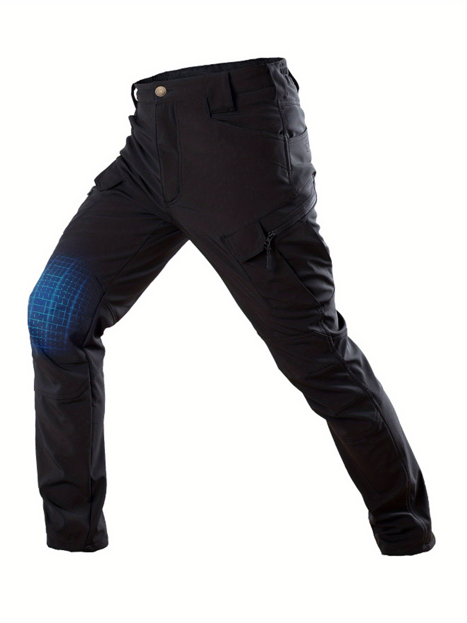 Men's fleece trousers - Waterproof tactical trousers - Warm overalls for autumn and winter - Training uniforms - Men's fleece casual trousers