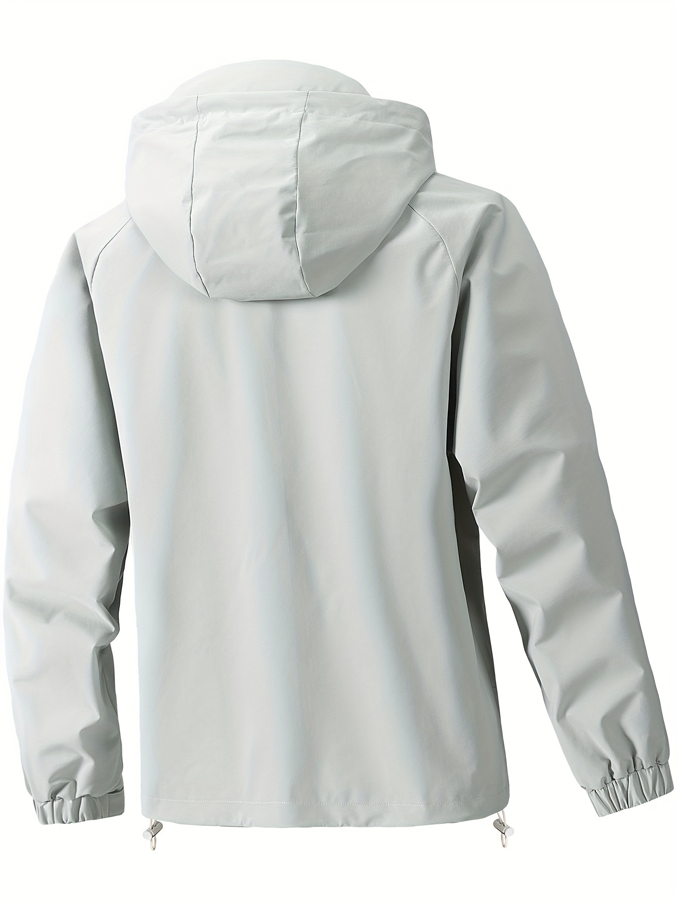 Men's Casual Zip-Up Hooded Jacket, Breathable Lightweight Multi-Pocket Jacket For Spring\u002FFall Outdoor Activity