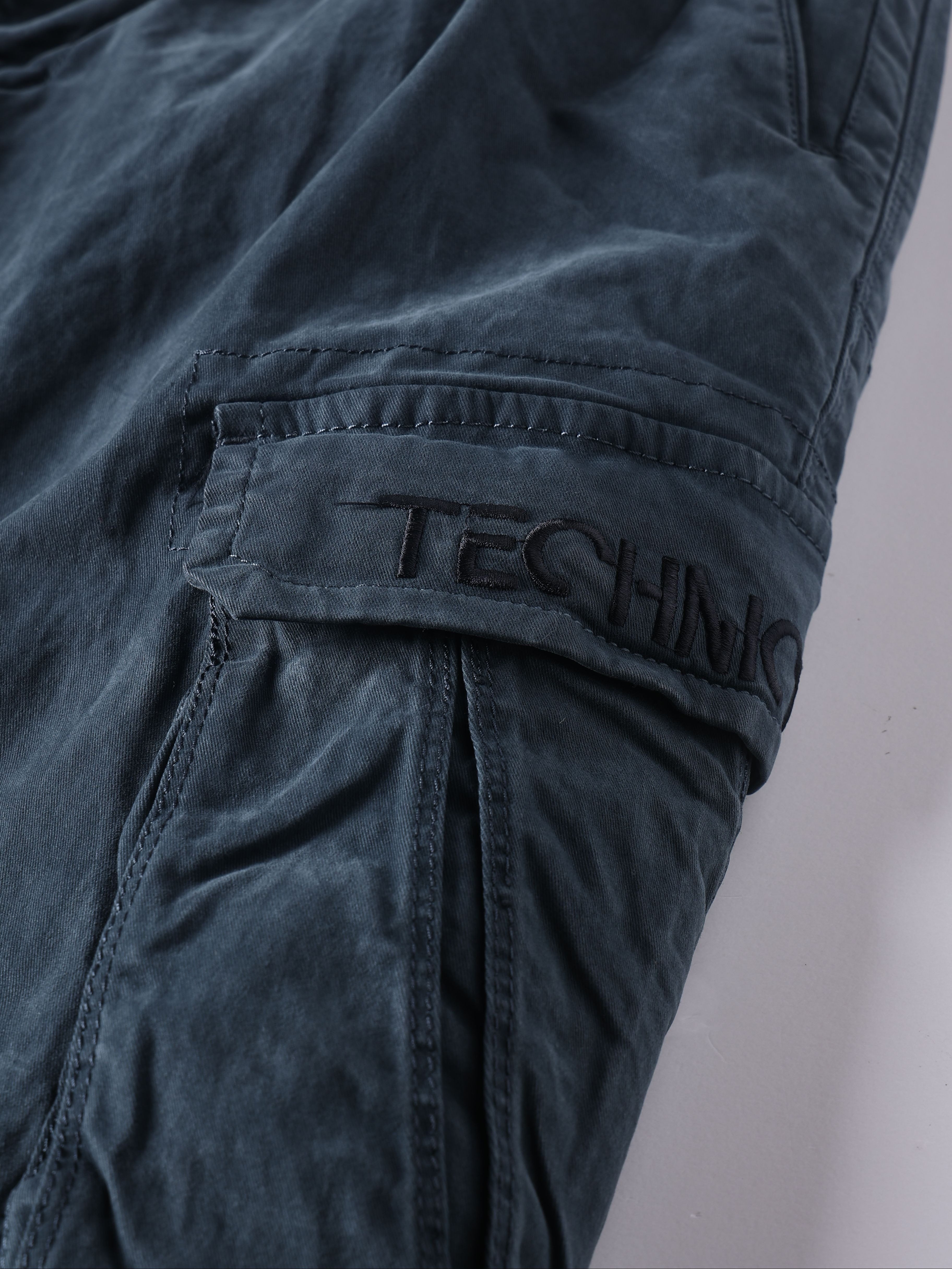 Men's Solid Cargo Pants With Multi Pockets, Causal Cotton Trousers For Outdoor Activities