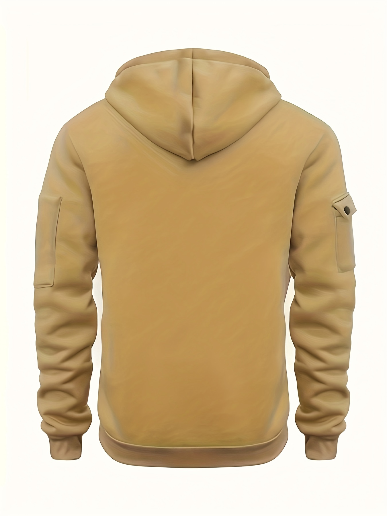 Men's Quarter-Zip Hoodie With Pockets, Men's Spring And Autumn Fashionable Pullover