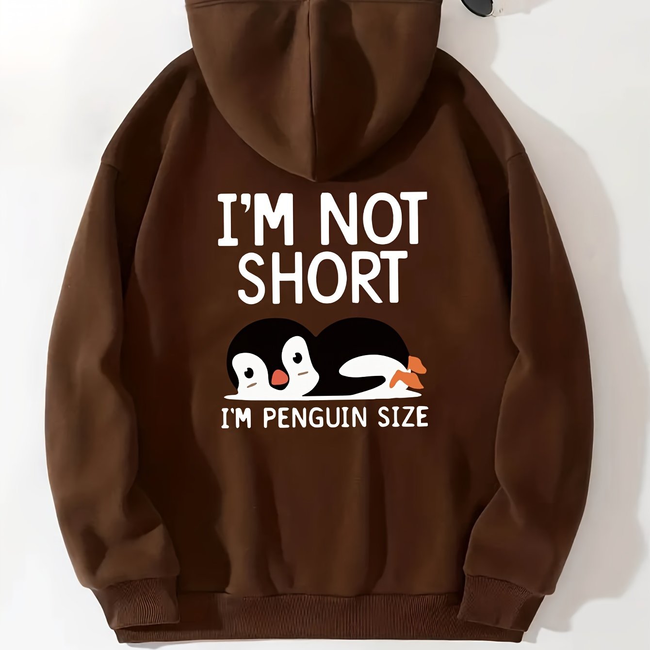 Art Letter & Goose Print Hoodie, Casual Kangaroo Pocket Long Sleeve Drawstring Hoodie For Fall & Winter, Women's Clothing