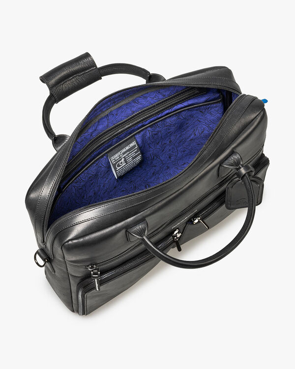 Office bag leer zwart