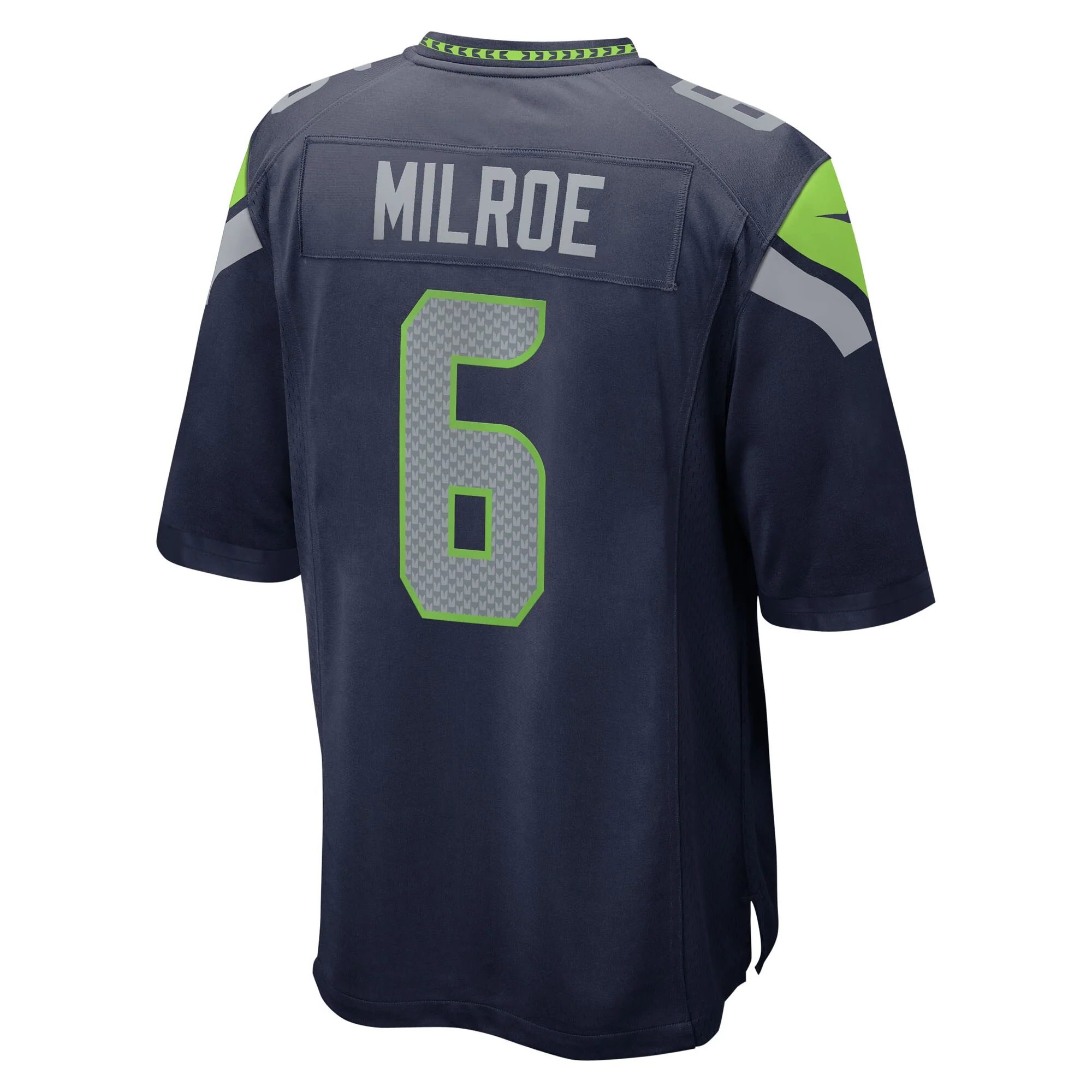 Men's Seattle Seahawks Jalen Milroe Nike College Navy 2025 NFL active Game Jersey