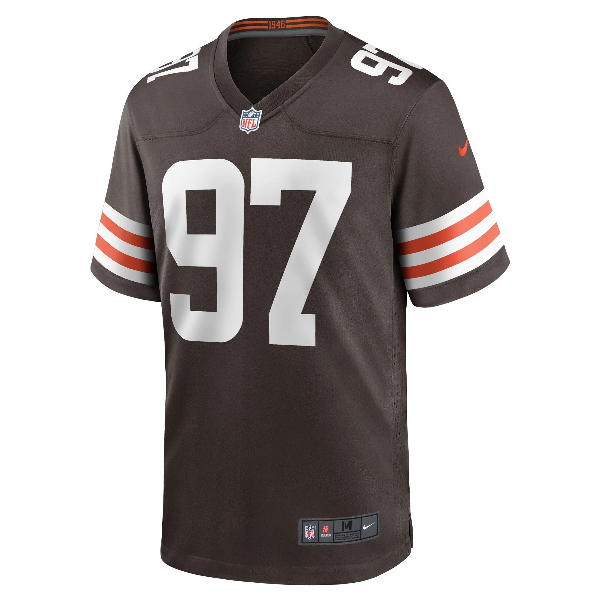 Tommy Togiai Cleveland Browns Nike  Game Jersey -  Brown