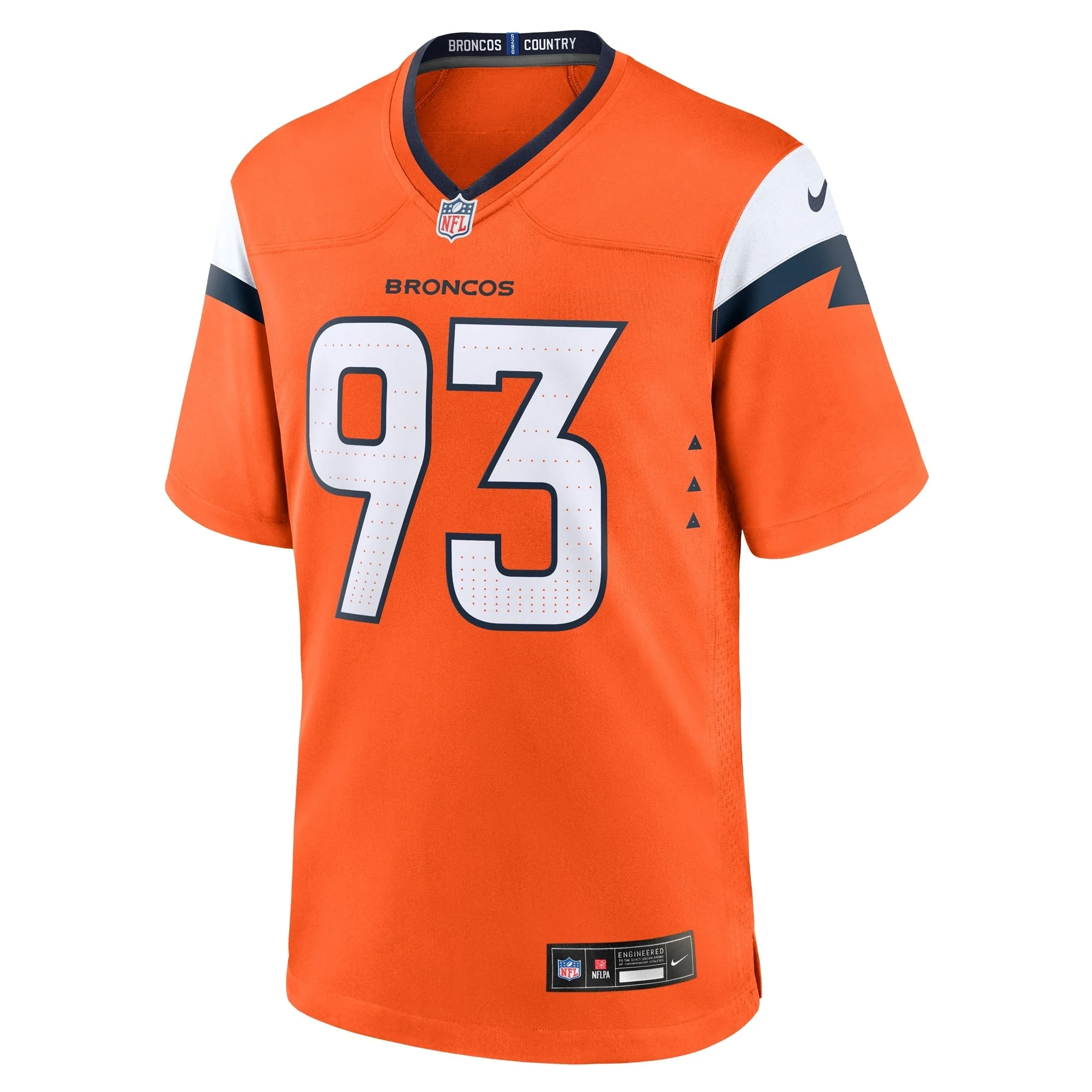D.J. Jones Denver Broncos Nike Team Game Jersey -  Orange