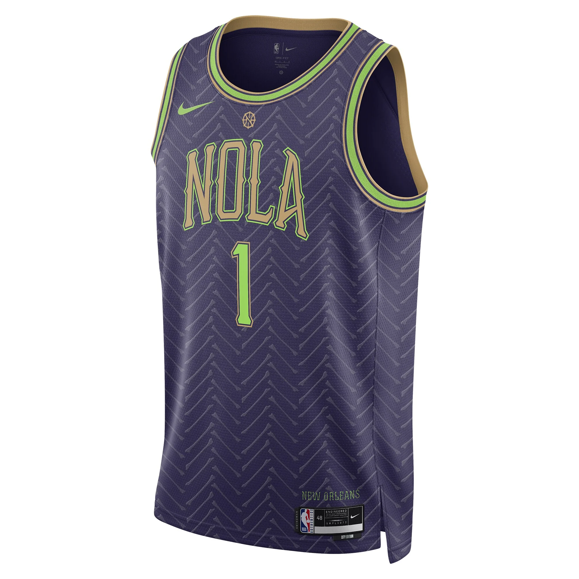 Unisex New Orleans Pelicans Zion Williamson Purple 2024/25 Swingman Jersey - City Edition