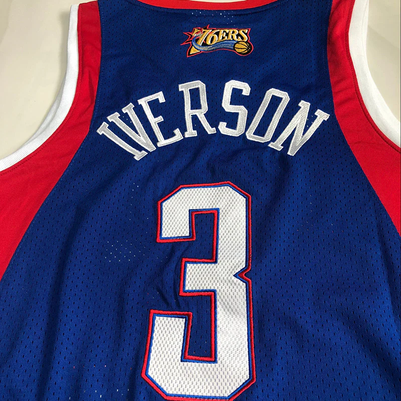 Iverson Philadelphia 76ers 3 Blue MN