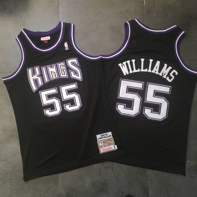 Jason Williams Sacramento Kings Throwback black Jersey-Dense Embroidery Version