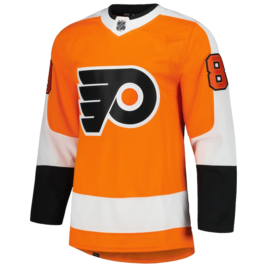 Men's Philadelphia Flyers Cam Atkinson adidas Orange Home Primegreen Authentic Pro Player - Jersey