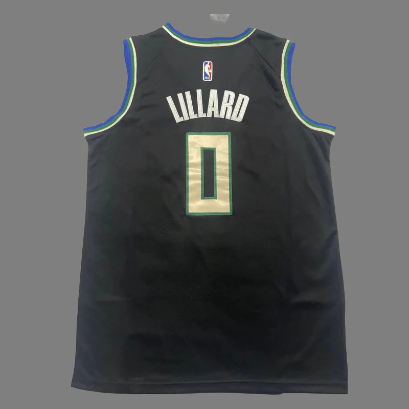 Damian Lillard Milwaukee Bucks Men's Black2023-2024 season Jersey
