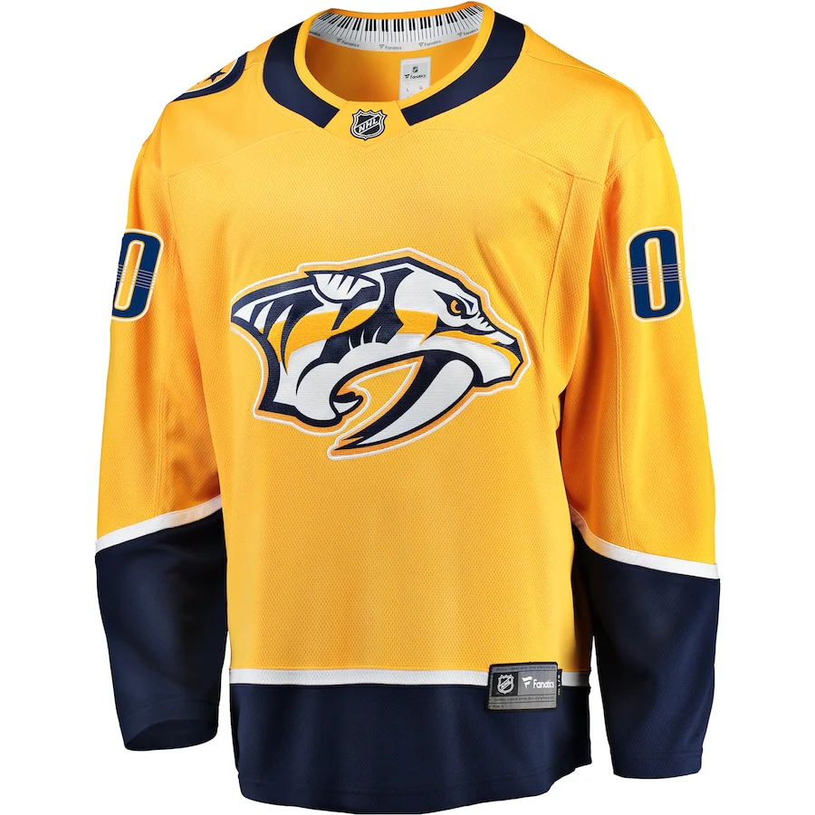 Nashville Predators   Home Breakaway Custom Jersey - Gold