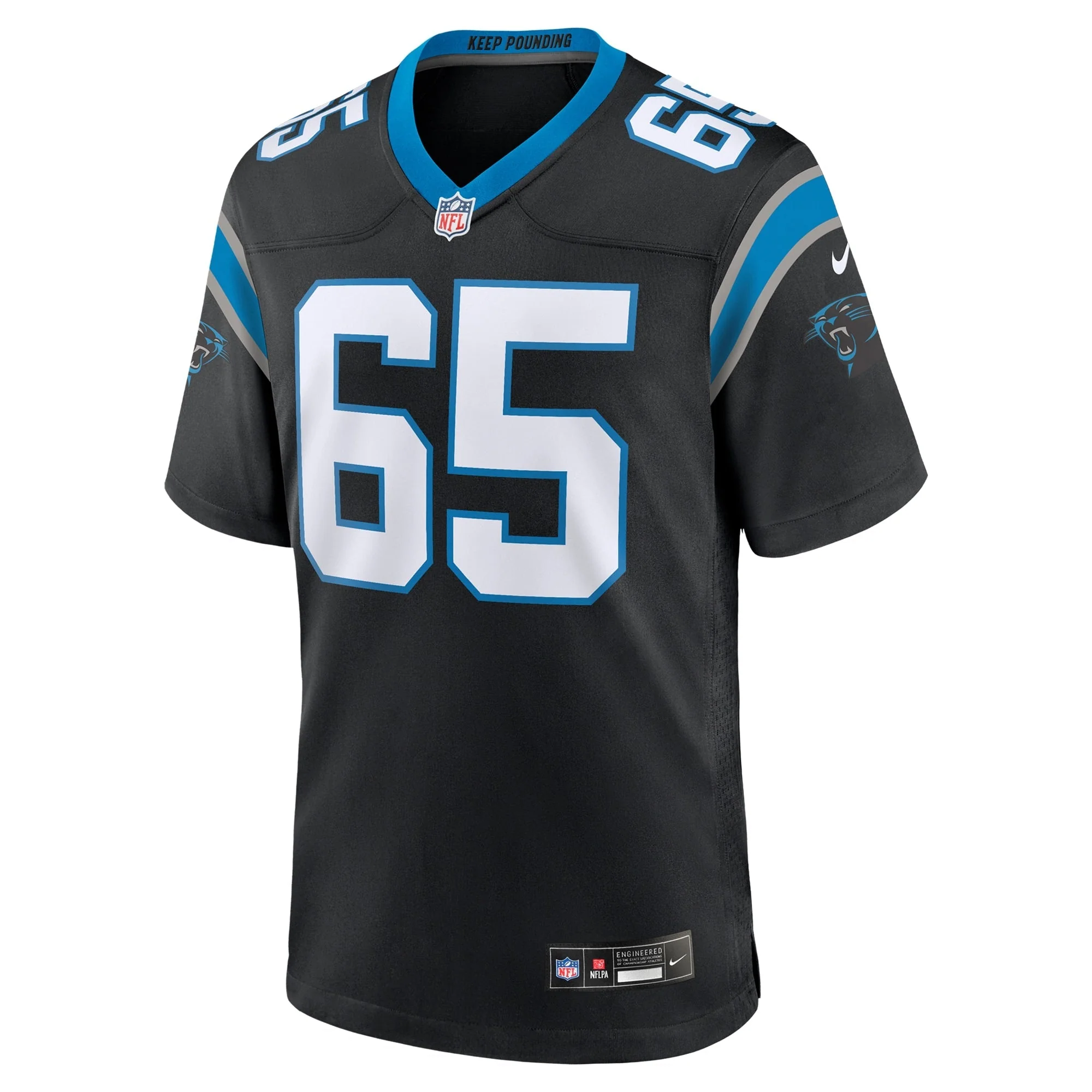 J.D. DiRenzo Carolina Panthers Nike  Game Jersey -  Black