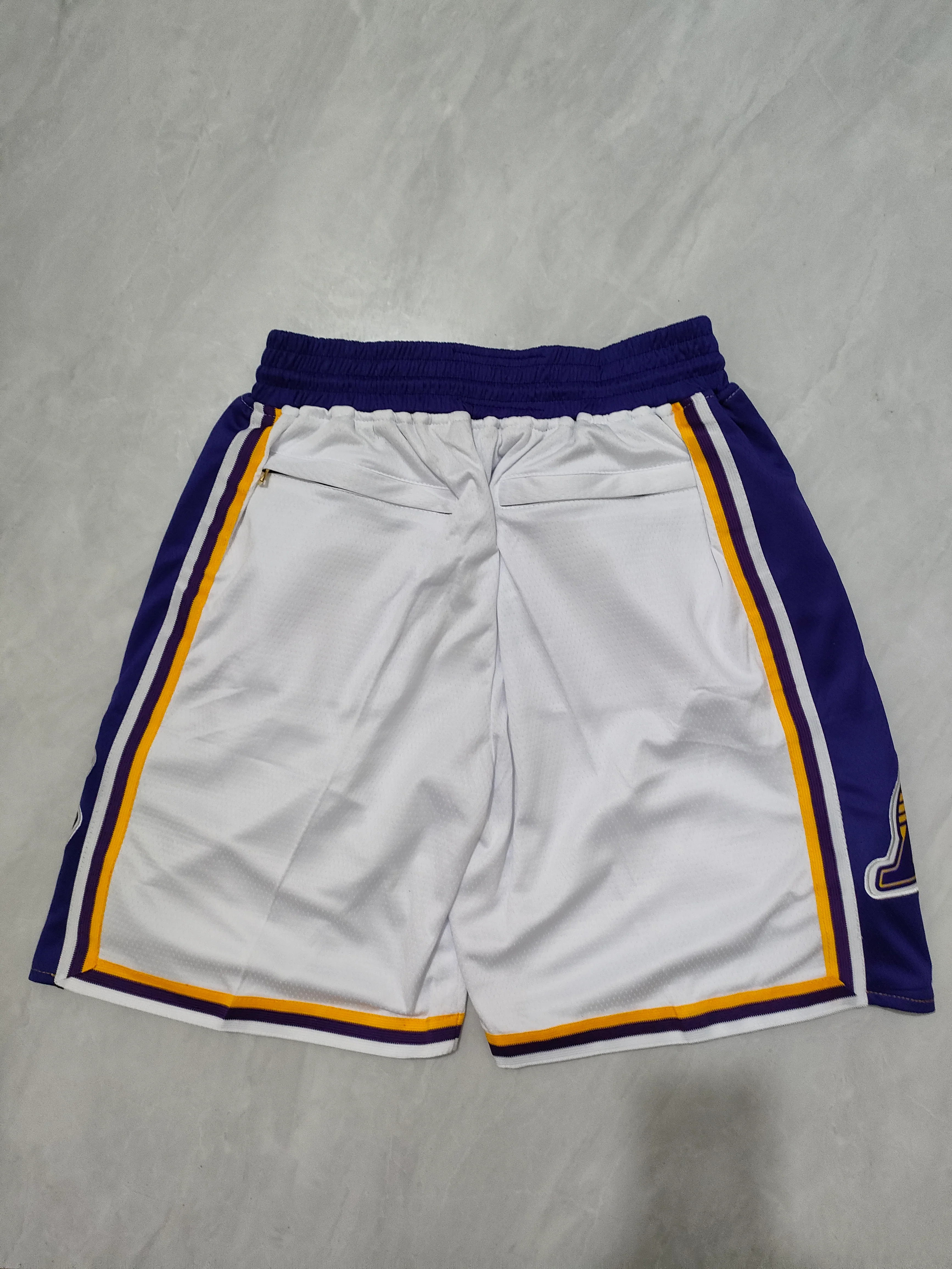 JUST DON Los Angeles Lakers White Pocket Shorts