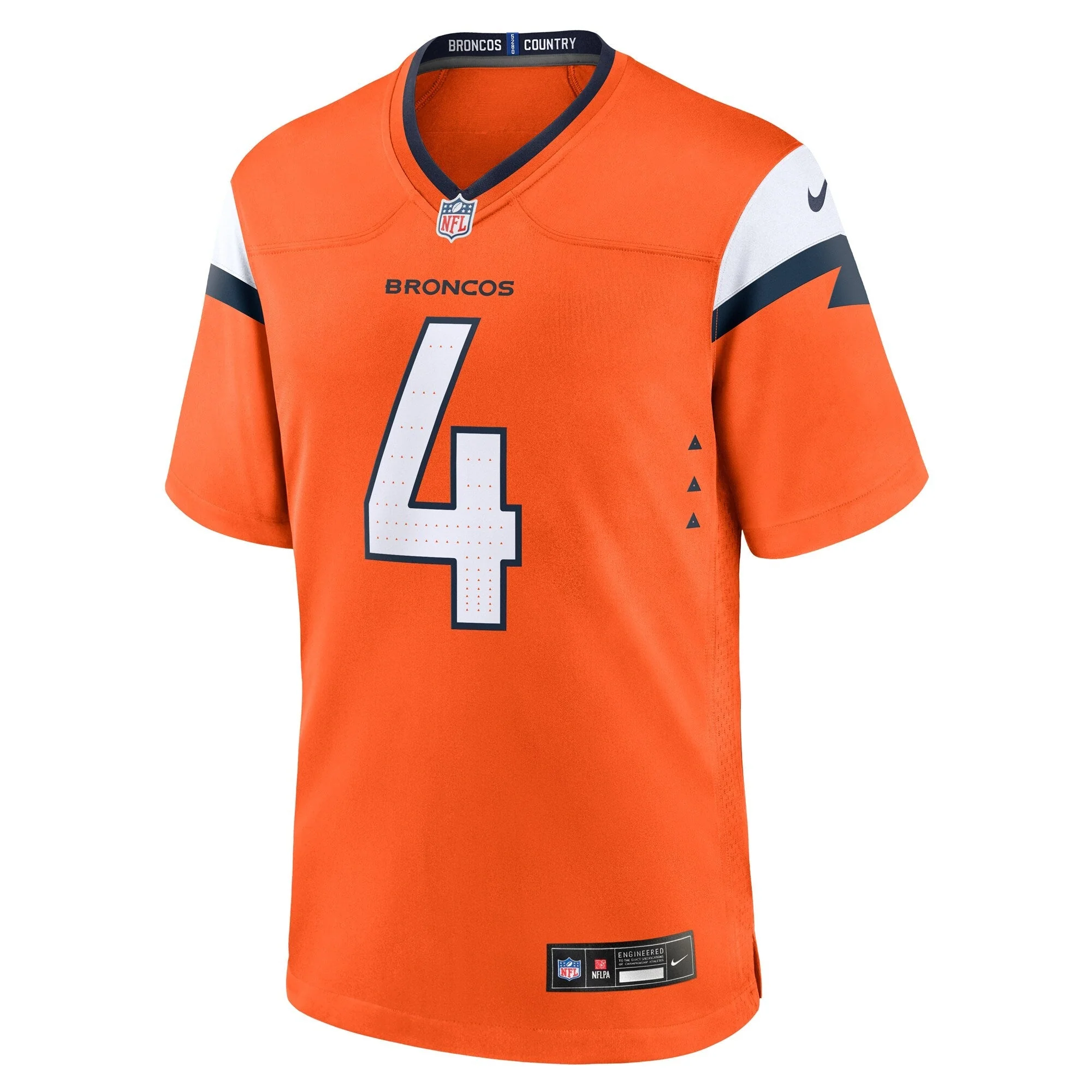 Zach Wilson Denver Broncos Nike Team Game Jersey -  Orange