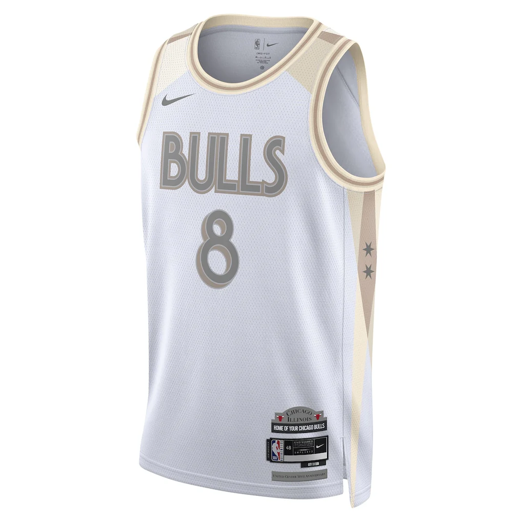 Unisex Chicago Bulls Zach LaVine  White 2024/25 Swingman  Jersey - City Edition