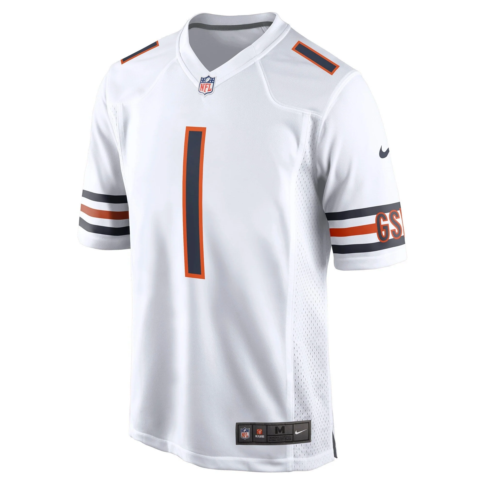 Justin Fields Chicago Bears Nike   Game Jersey - White