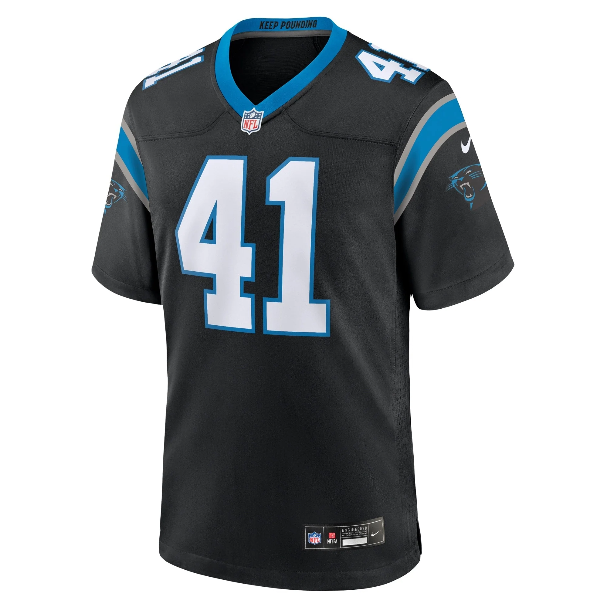 Claudin Cherelus Carolina Panthers Nike Team Game Jersey -  Black