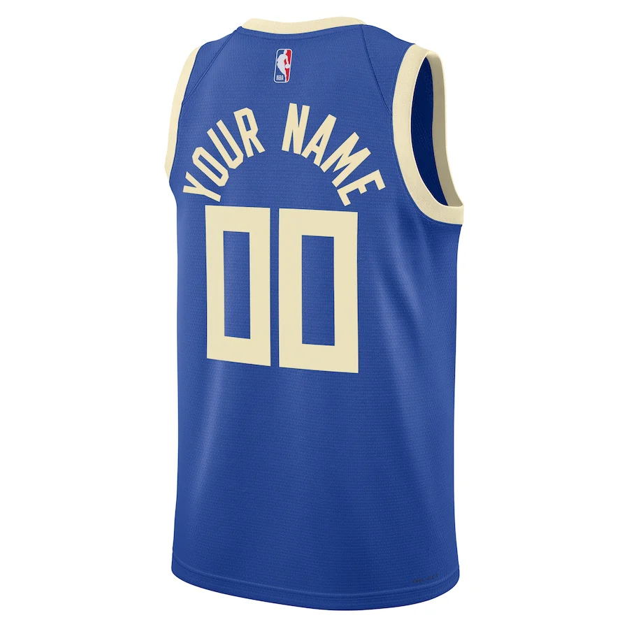 Unisex Milwaukee Bucks  Royal 2024/25 Custom Swingman Jersey - City Edition