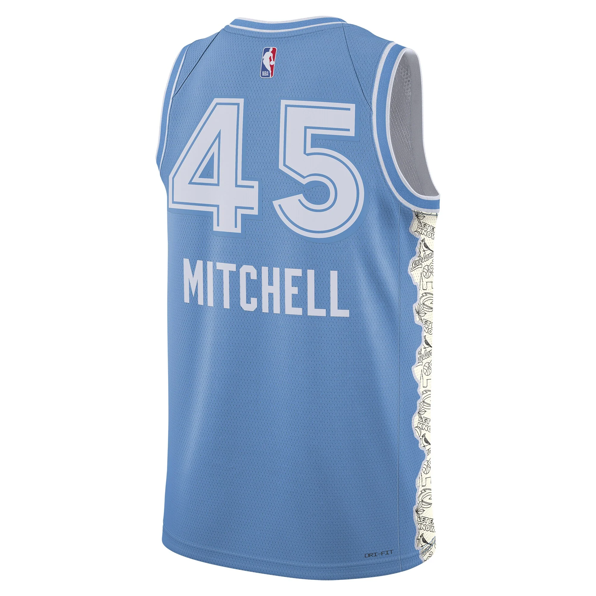 Unisex Cleveland Cavaliers Donovan Mitchell Light Blue 2024/25 Swingman Jersey - City Edition