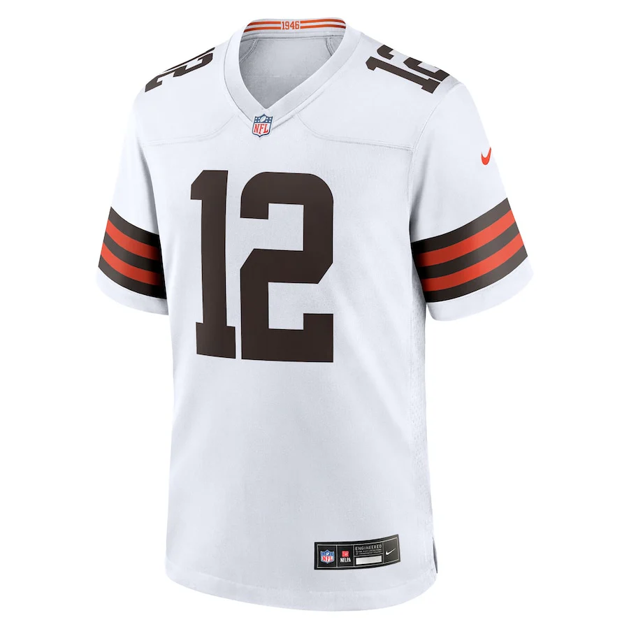 Men's Cleveland Browns Shedeur Sanders Nike White 2025 NFL active Game Jersey