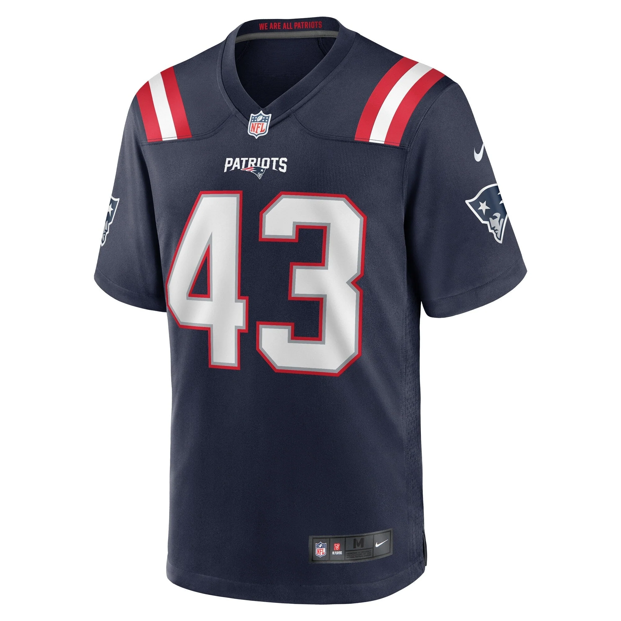Calvin Munson New England Patriots Nike Home Game   Jersey - Navy
