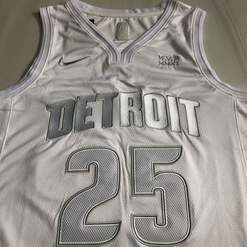 DETROIT PISTONS Rose White 25 MN
