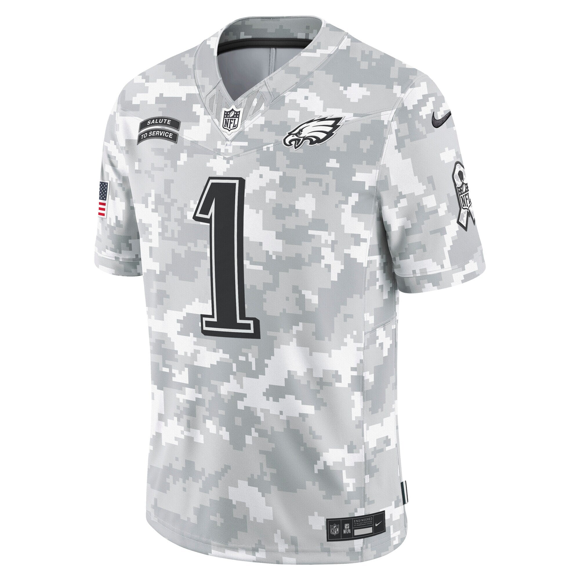 Jalen Hurts Philadelphia Eagles Nike 2024 Salute to Service Limited Jersey - Arctic Camo