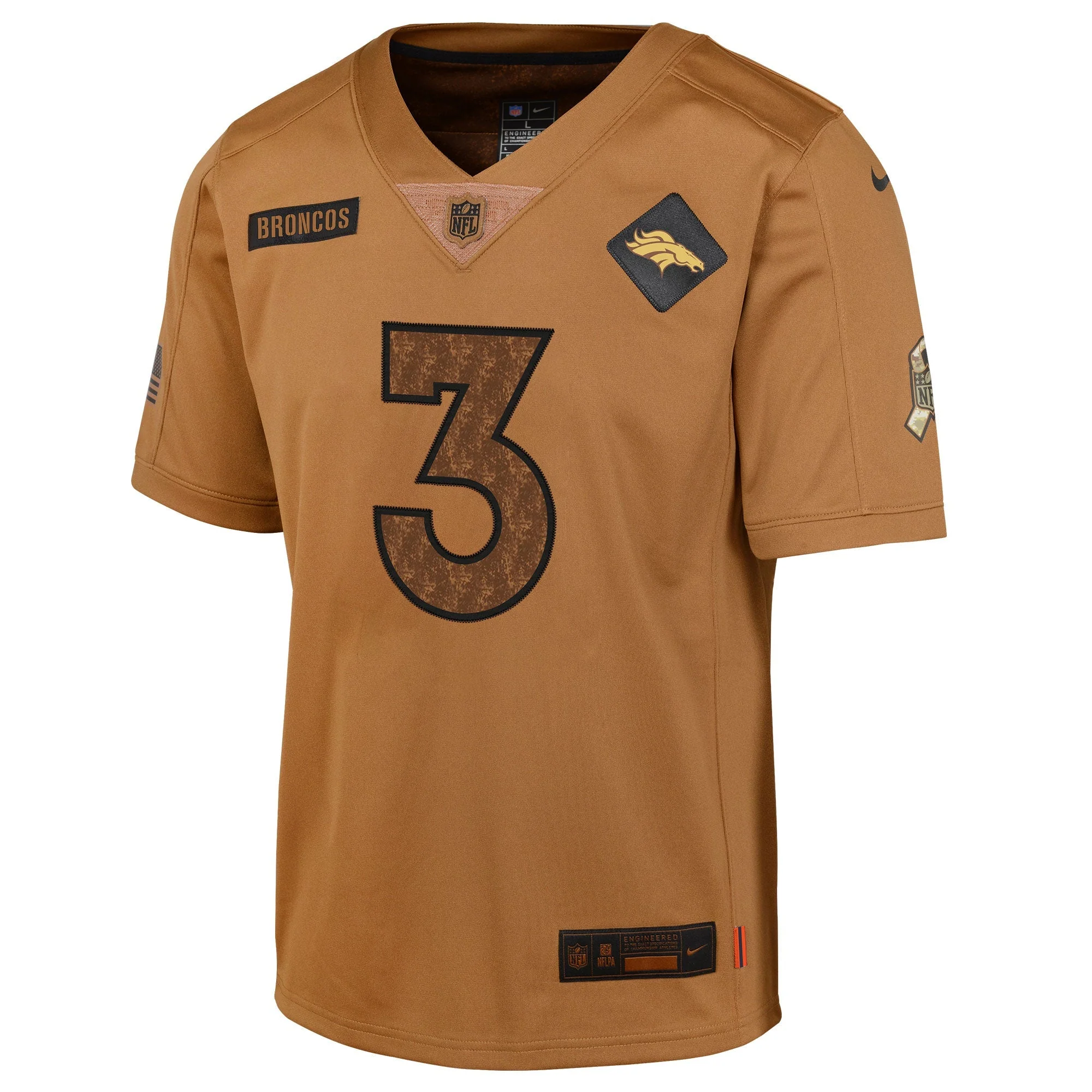 Russell Wilson Denver Broncos Nike Salute To Service Limited Jersey - Brown