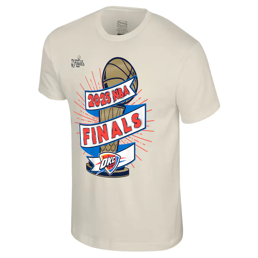 Unisex Oklahoma City Thunder Stadium Essentials Cream 2025 NBA Finals Clutch T-Shirt