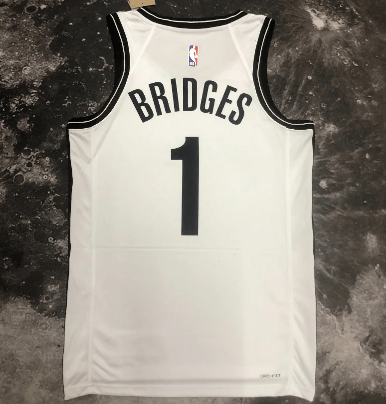 Mikal Bridges Brooklyn Nets Fanatics  #1 White2023-2024 season Jersey