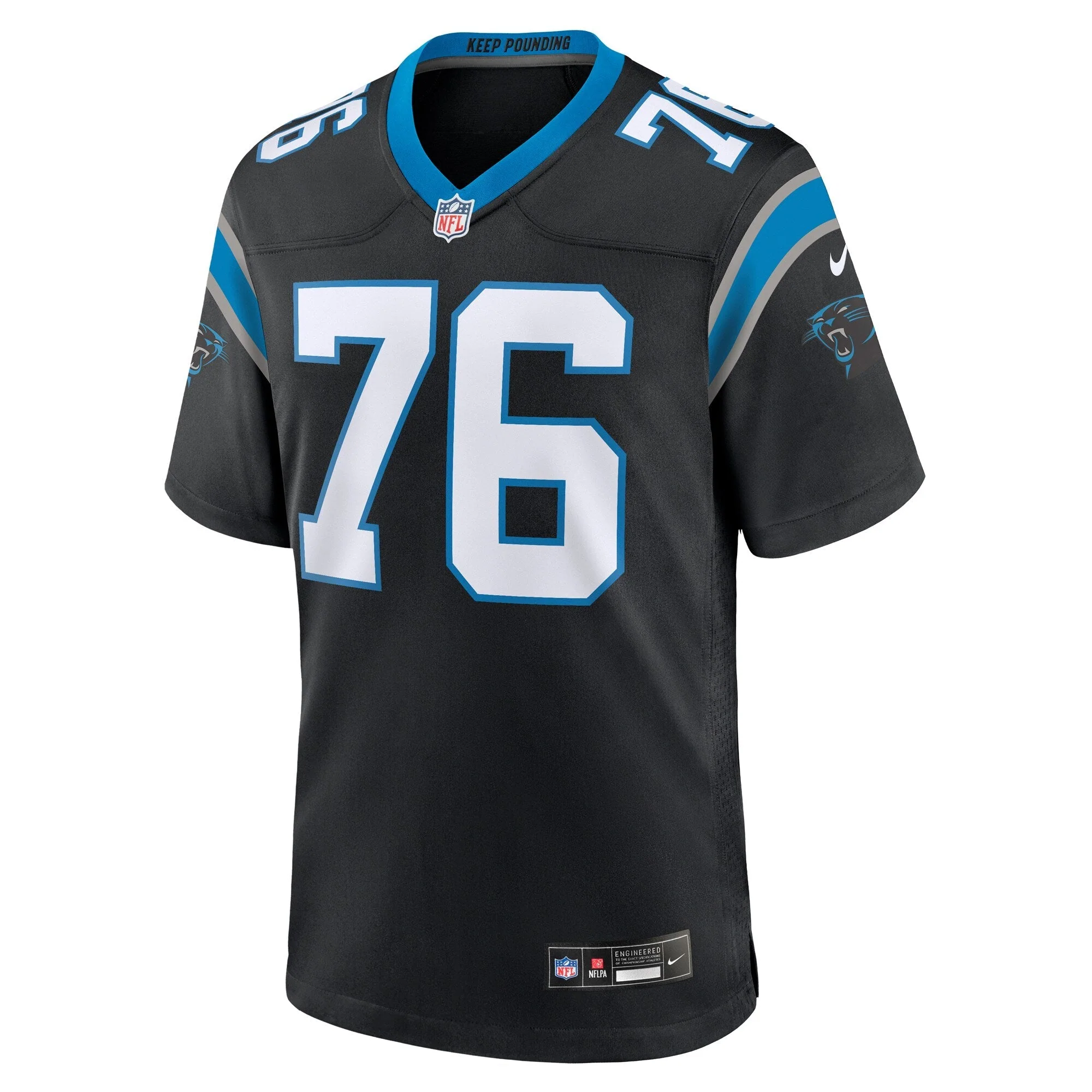 Calvin Throckmorton Carolina Panthers Nike Team Game Jersey -  Black