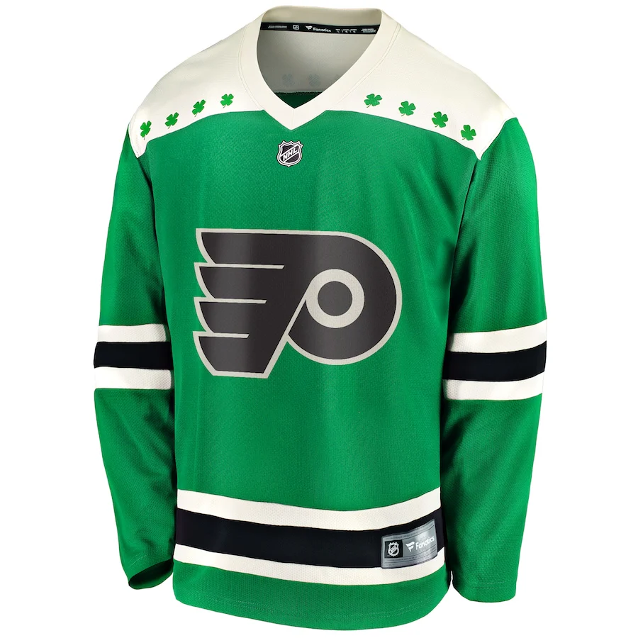 Men's Philadelphia Flyers Fanatics Green 2021 St. Patrick's Day Breakaway Jersey