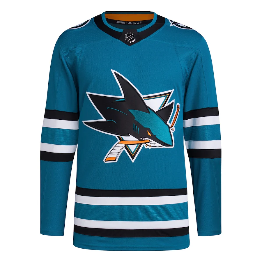 Men's San Jose Sharks adidas Teal Home Primegreen Authentic Jersey